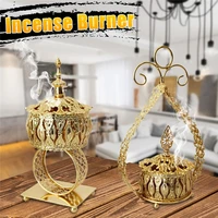 golden metal incense burner home bar decorative censer festival aroma stove adornment