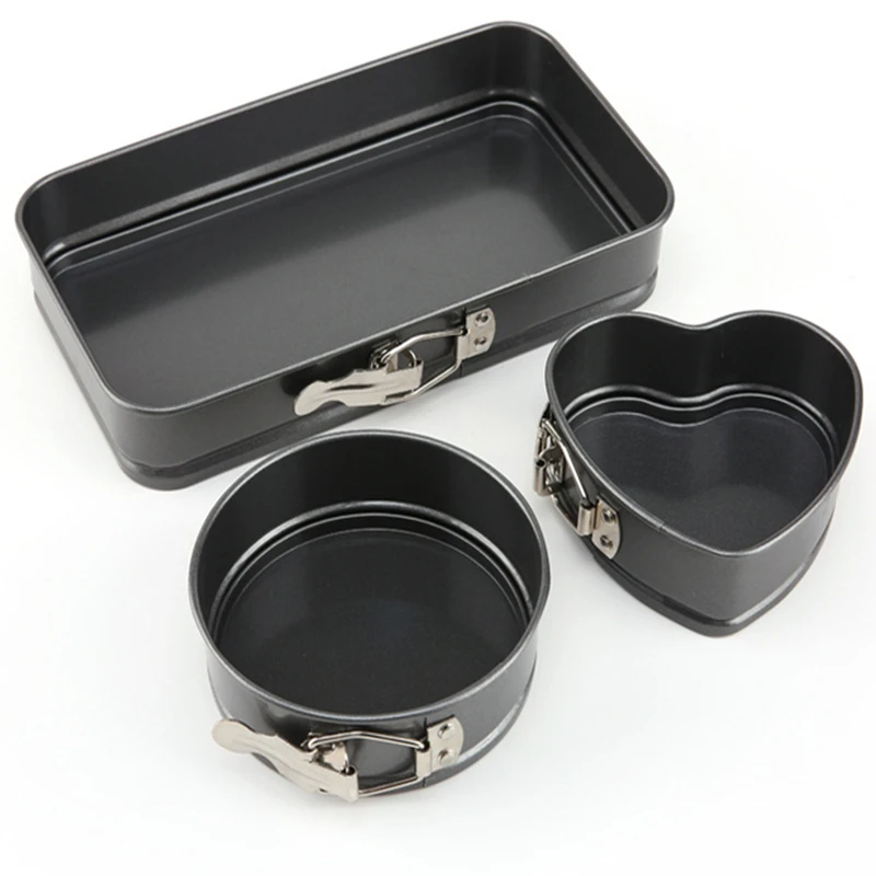 Противень для выпечки набор из 3 предметов квадратная круглая в форме сердца