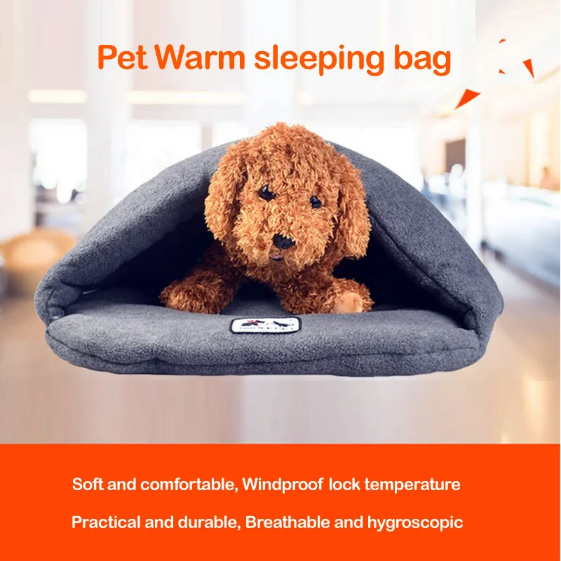 Теплые флисовые кровати для собак домашние тапочки домик домашних животных