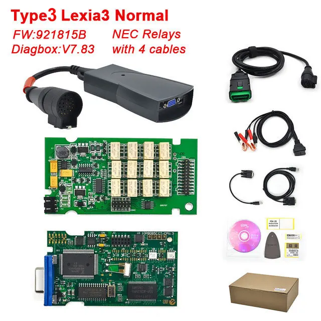 Lexia3 Normal 2 шт./лот для Lexia 3 PP2000 полный чип Diagbox V7.83 для Lexia3 No.921815C для Citroen для peugeot OBD2 сканирующий OBD диагностический инструмент - Цвет: Lexia3 Normal