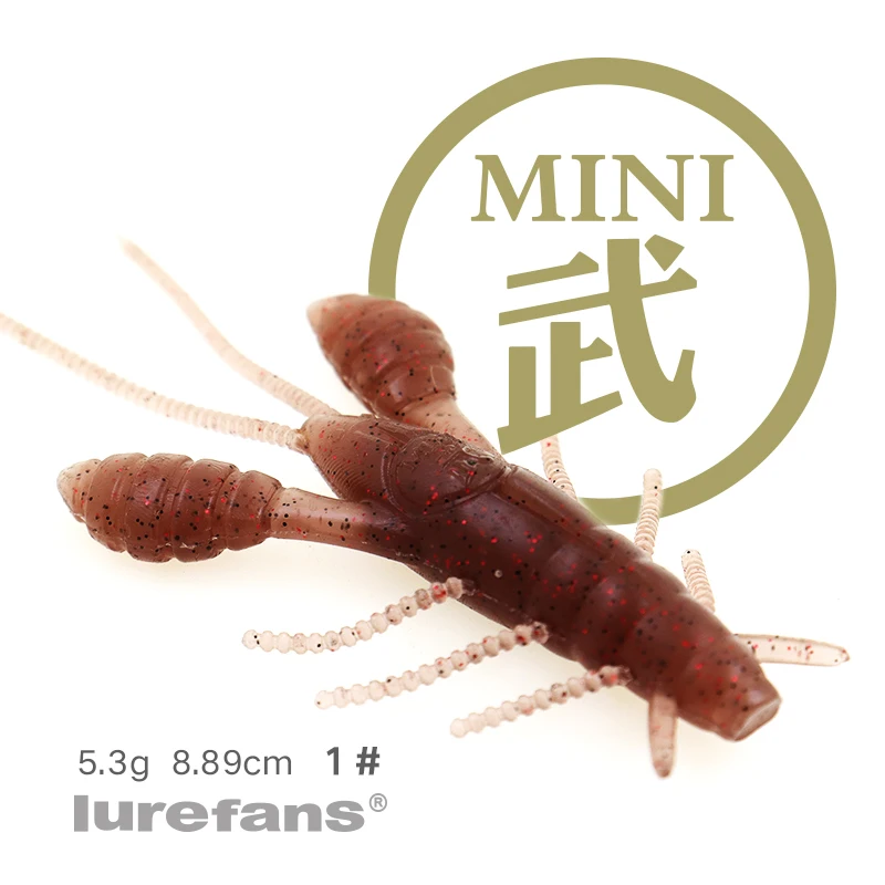 

3pcs/6pcs Lurefans Soft Worm Craws Shrimp Soft Bait 8.89cm/5.6g 10.16cm/12g Smelly Pike Bass Perch Silicone Artificial Lures