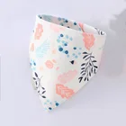 Детские нагрудники из чистого хлопка, одежда для кормления, нагрудники для кормления, треугольный шарф для мальчиков и девочек, бандана для детей, мягкий уход