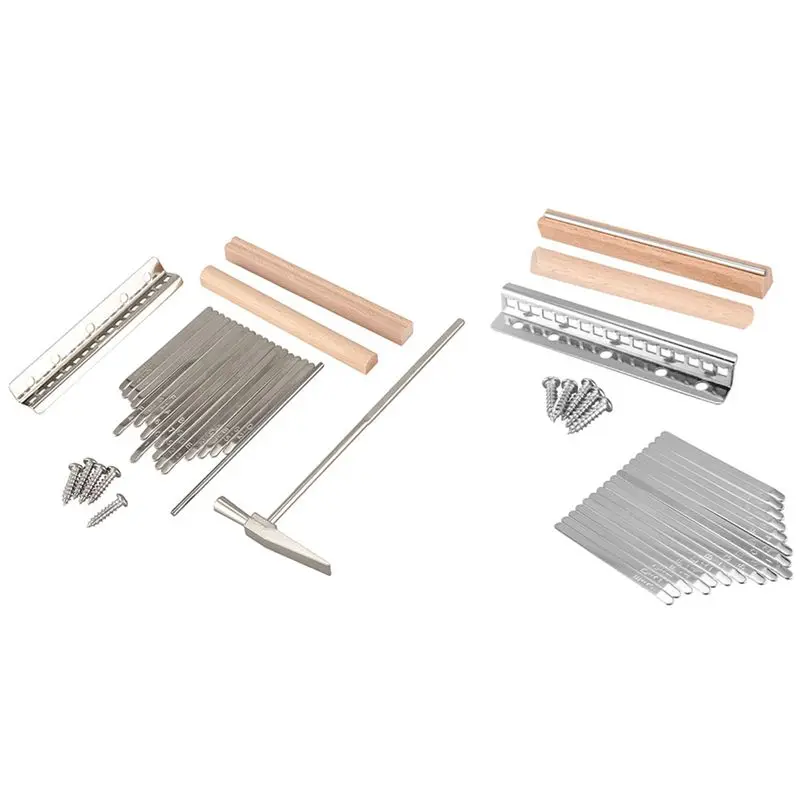 

Набор стальных Kalimba Mbira «сделай сам», 17 клавиш, инструменты, детали, с клавишами, пианино, музыкальные и ключи, мостиком и настройкой комплект...