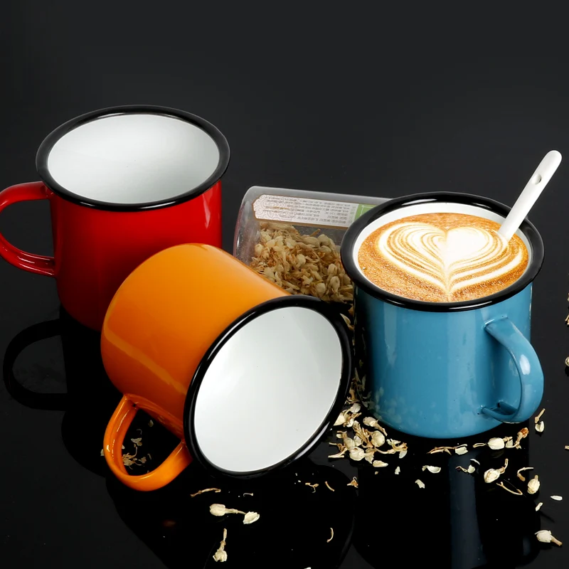 Винтажная эмалированная Минималистичная кружка-Поттер керамическая ручка для