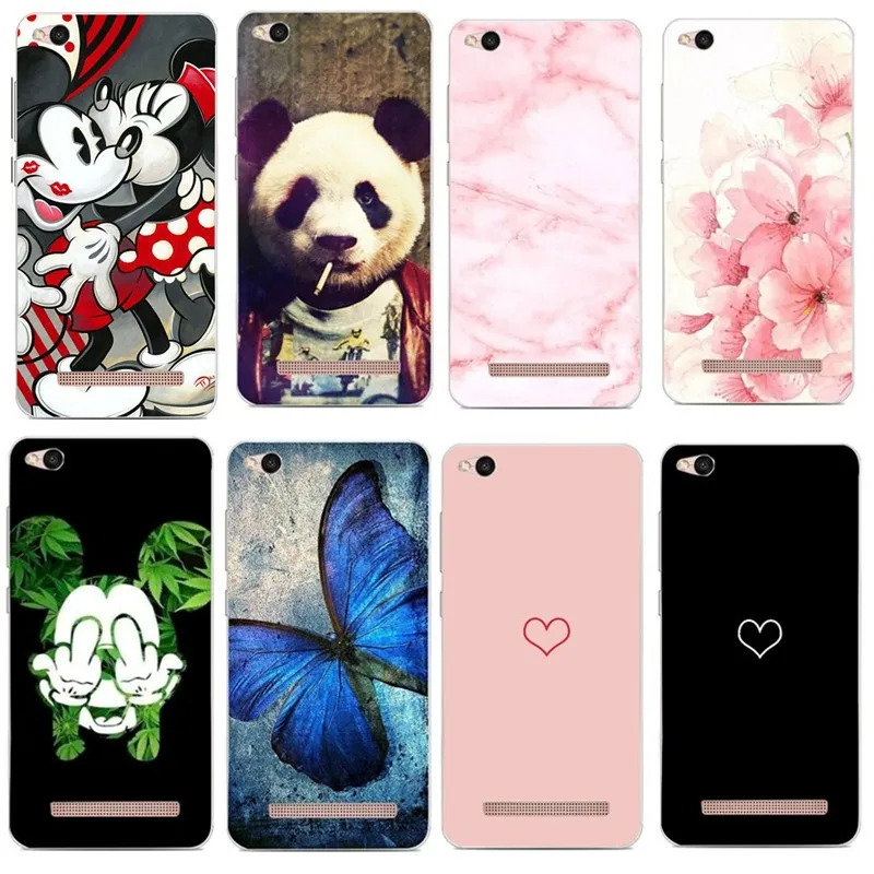Fundas для Xiaomi Redmi 4A чехол из мягкого ТПУ силикона с живописным рисунком тонкий мягкий, симпатичный, из ТПУ на заднюю панель для Xiomi Redmi 5 plus 4X 5A Note 5 pro