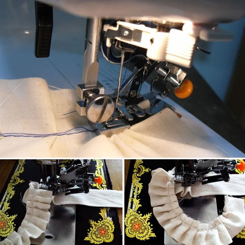 

Household Ruffler Presser Foot Low Shank Pleated Attachment Presser Foot Sewing Machine Accessories C66