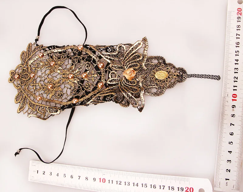 Европейский и американский преувеличенный ретро браслет с золотой кружевной