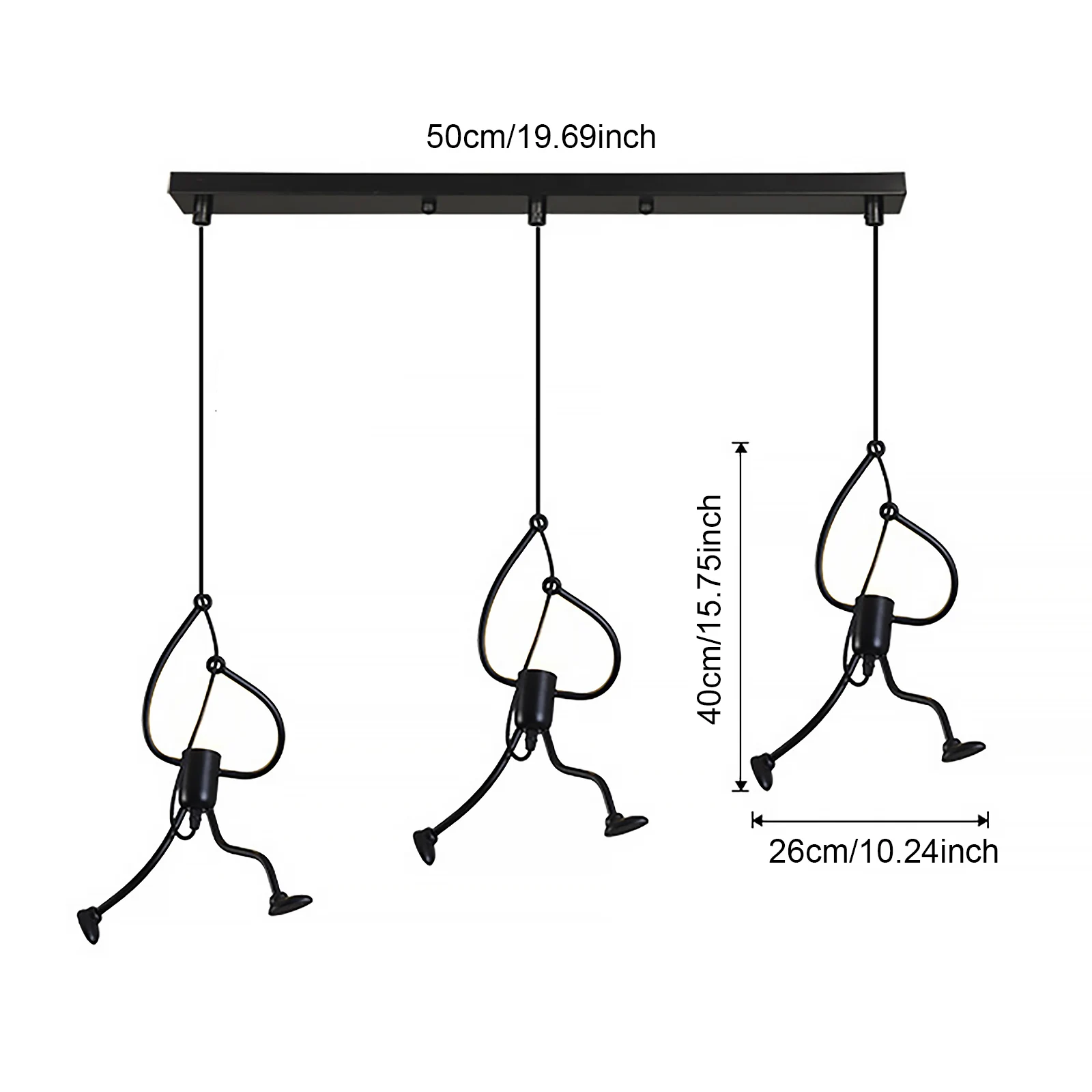 Ceiling Chandelier Retro Humanoid Industrial Metal Pendant Light Home Decoration Bulb Not Include | Лампы и освещение