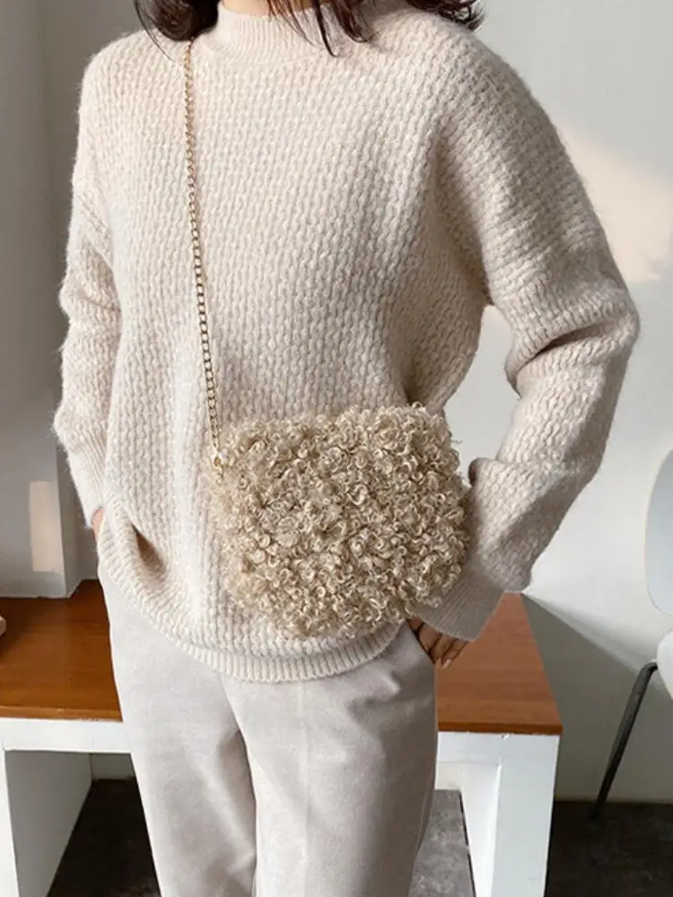 2019 зимняя модная новая круглая сумка через плечо Высококачественная мягкая