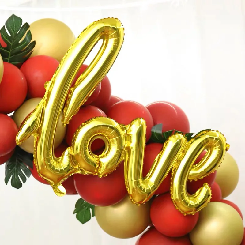 Лигатуры воздушный шар из фольги с надписью Love украшение для Годовщины свадьбы