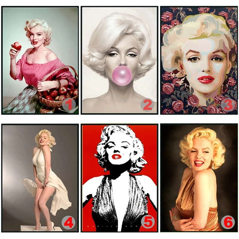 

Wall art print poster star Monroe modular picture Nordic style home decoration canvas painting living room frame
