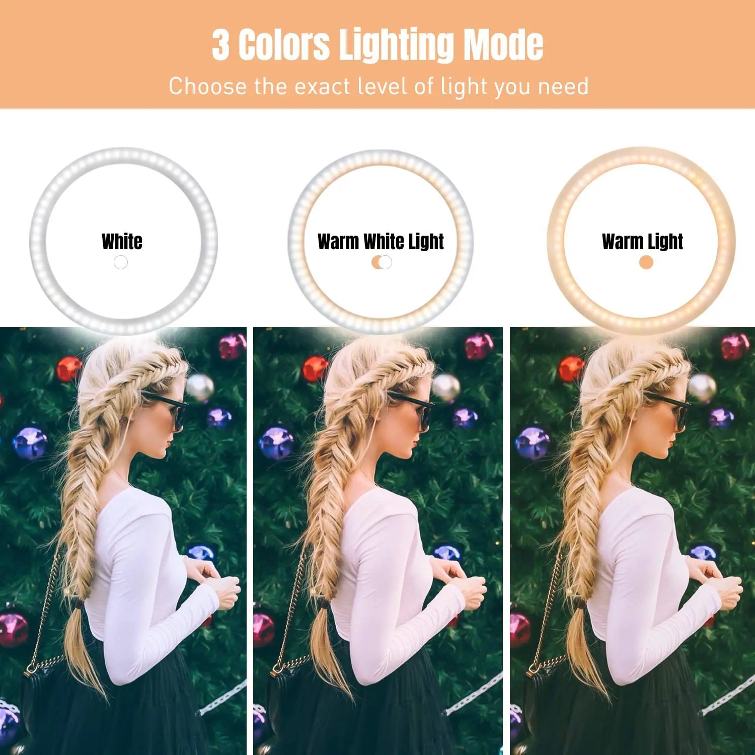 

Video Light Dimmable 10 LED Selfie Ring Light USB Ring Lamp Photography Light With Tripod Stand To Make Youtube
