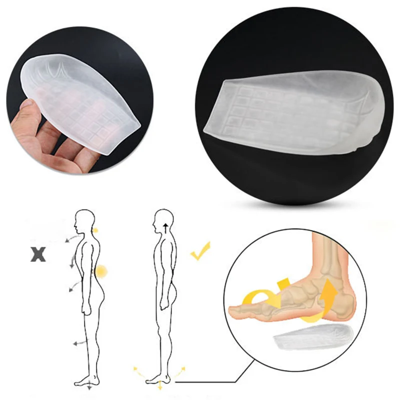 1 пара прозрачные мягкие подушечки для пятки силиконовый гель противоскользящие