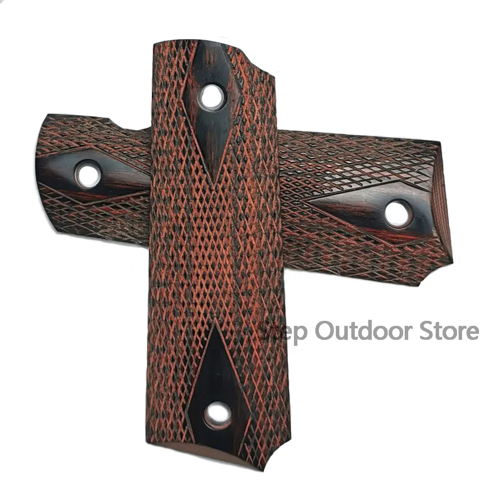 2 шт. тактические пистолетные ручки 1911 полированные деревянные пользовательские