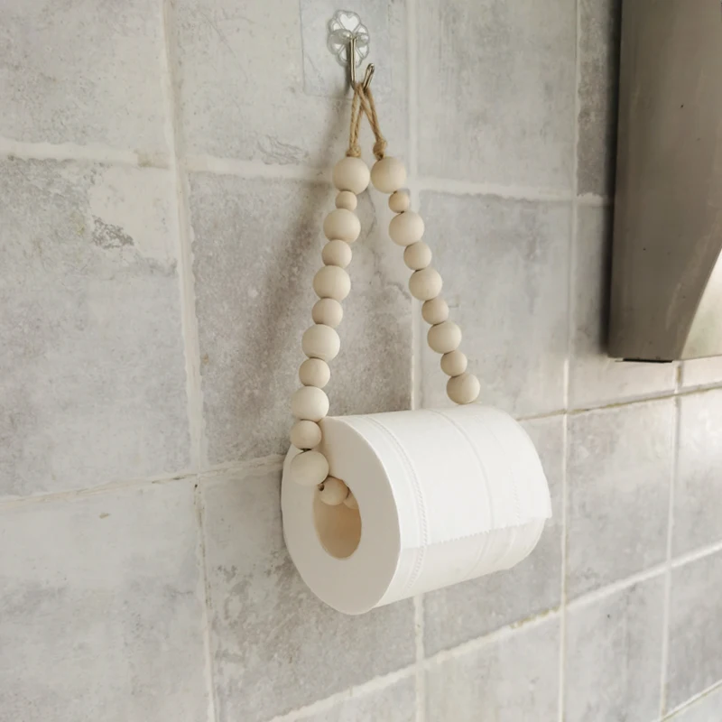 

2 Pcs/set Toilet Paper Holder Paper Towel Holder Curtain Tiebacks Kitchen Paper Towel Holder Home Bathroom Decoration Boho Decor