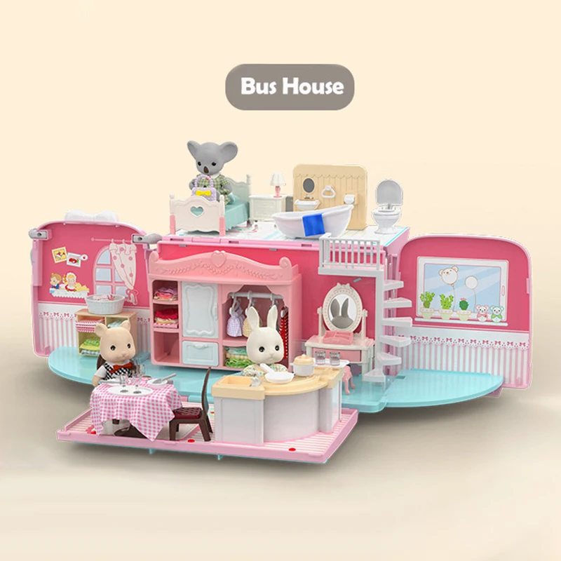 

Forest Animal Family 1:12 Koala Villa Furniture for Dolls Toy DIY Bakery Bus House Ice Cream Store Flower Store birthday gift