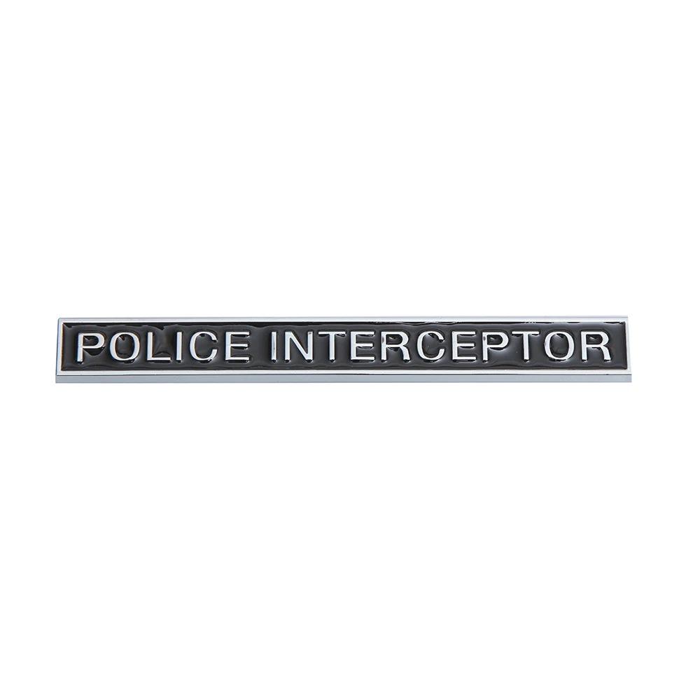 

Creative 3D Metal Car Sticker Chrome POLICE INTERCEPTOR Emblem Badge Decal