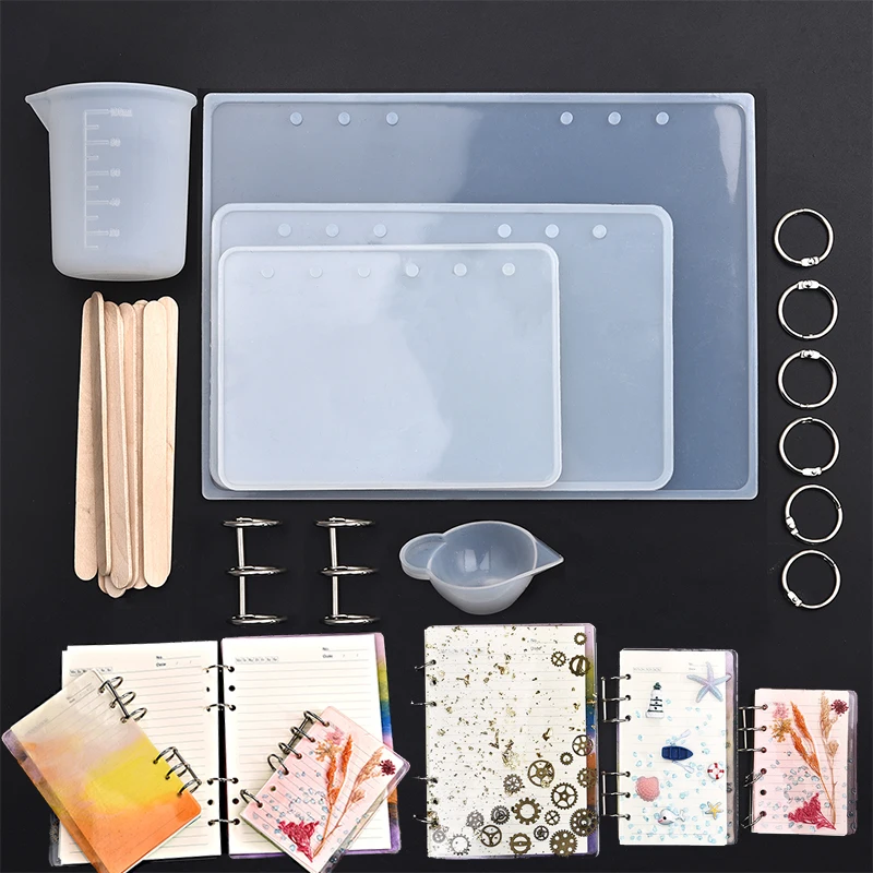 

Silicone Casting Molds Tool Set For A5 A6 A7 Notebook Cover Casting Epoxy Resin Mould DIY Crafts Jewelry Making
