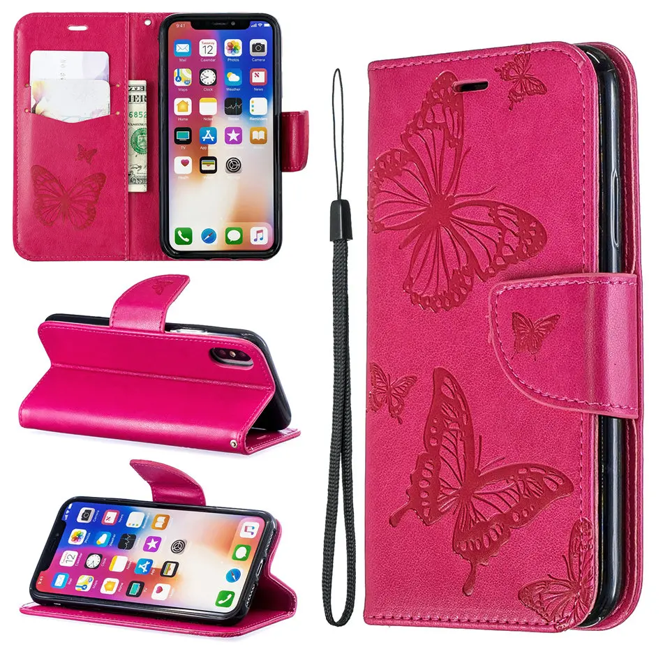 Милая рамка с медвежонком, кожаные флип-Чехлы для Apple iPhone 7, 8 Plus, 6 S, 5S, SE, книга, Fundas, слот для карт, кошелек, капа, сплошной цвет, P07F