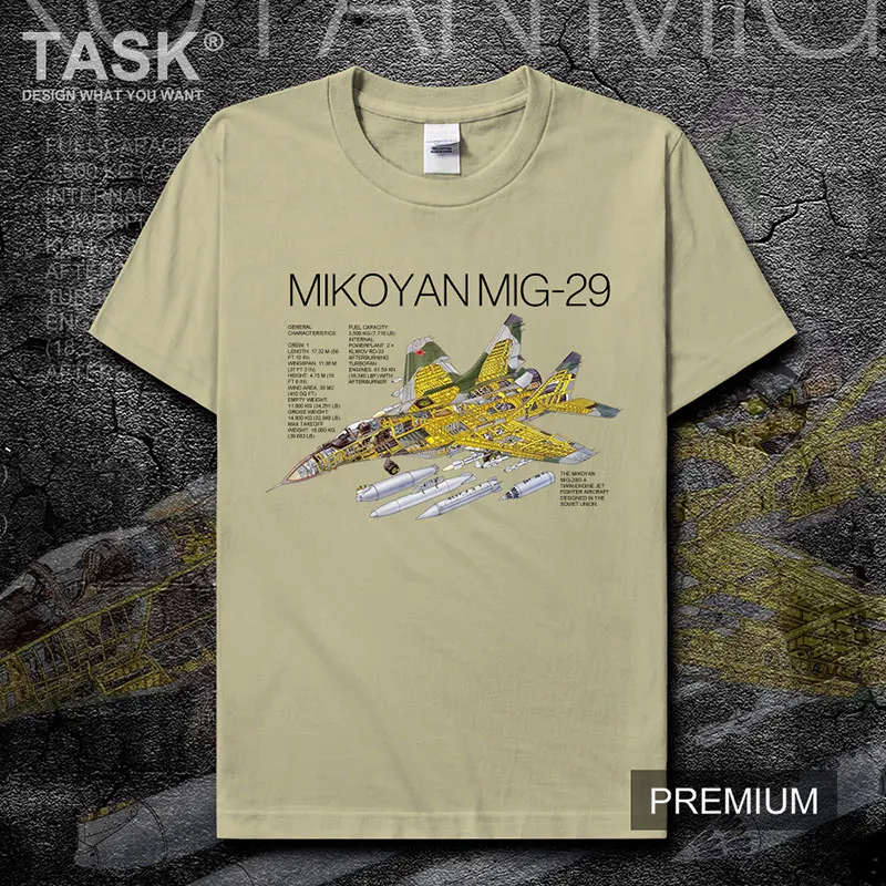 Russian Mikoyan MiG29 Fighter Printed Mens T-Shirt Summer Cotton Short Sleeve O-Neck Unisex T Shirt New S-3XL