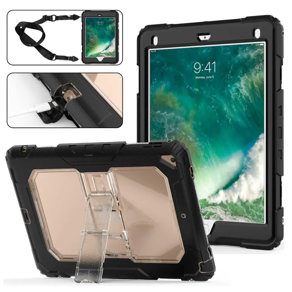 Чехол для планшета, для iPad Air 2, сверхмощный ПК, Прочный Гибридный чехол-подставка для iPad Air 2, iPad 9,7,,, чехол, Coque