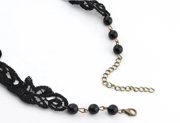 

100pcs / lot Euramerican Harajuku Necklace women's lace lace lace fashion butterfly Lace Necklace short clavicle chain