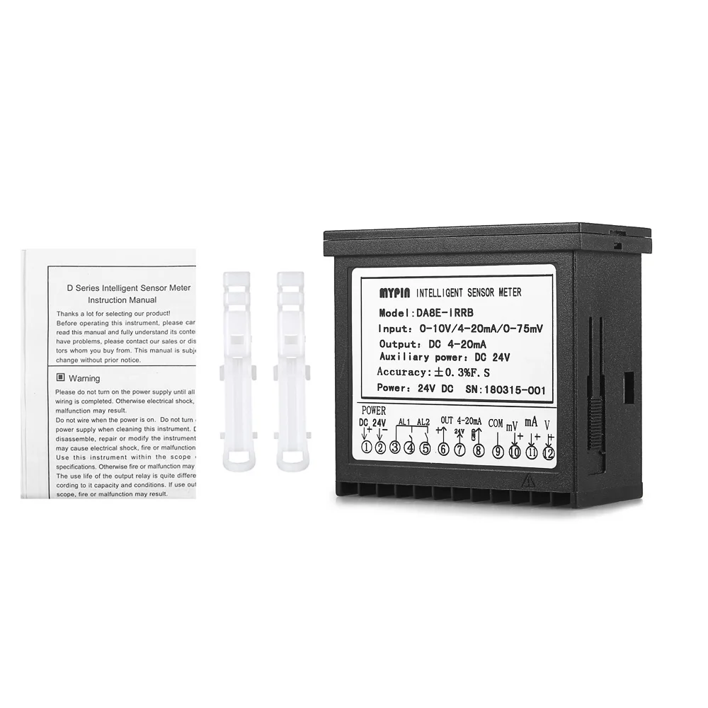 

New Multi-functional DC 24V Digital LED Display Sensor Meter with 2 Relay Alarm Output and 0~10V/4~20mA/0~75mV Input