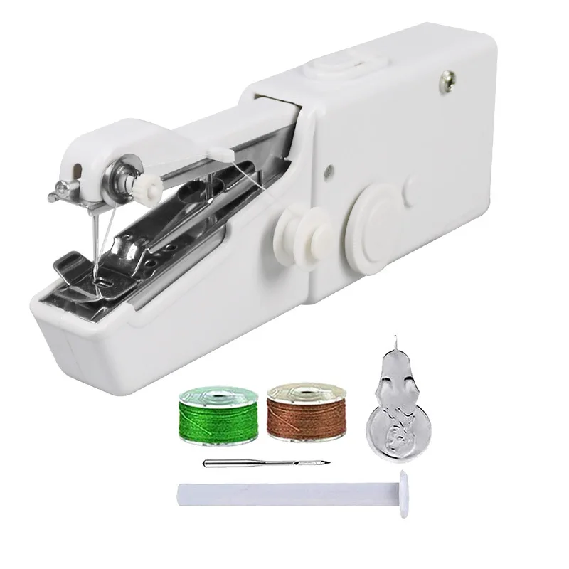 

Portable Mini Sewing Machines Needlework Cordless Hand-Held Clothes Useful Portable Sewing Machines Handwork Tools Accessories