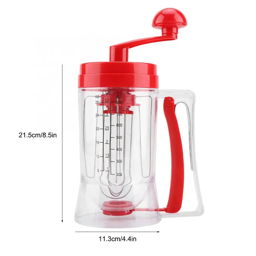 

800ML Batter Dispenser Manual Pancake Cupcake Batter Mixer Dispenser Blender Machine Cakes Cream Butter Cake Whisk Baking Tools