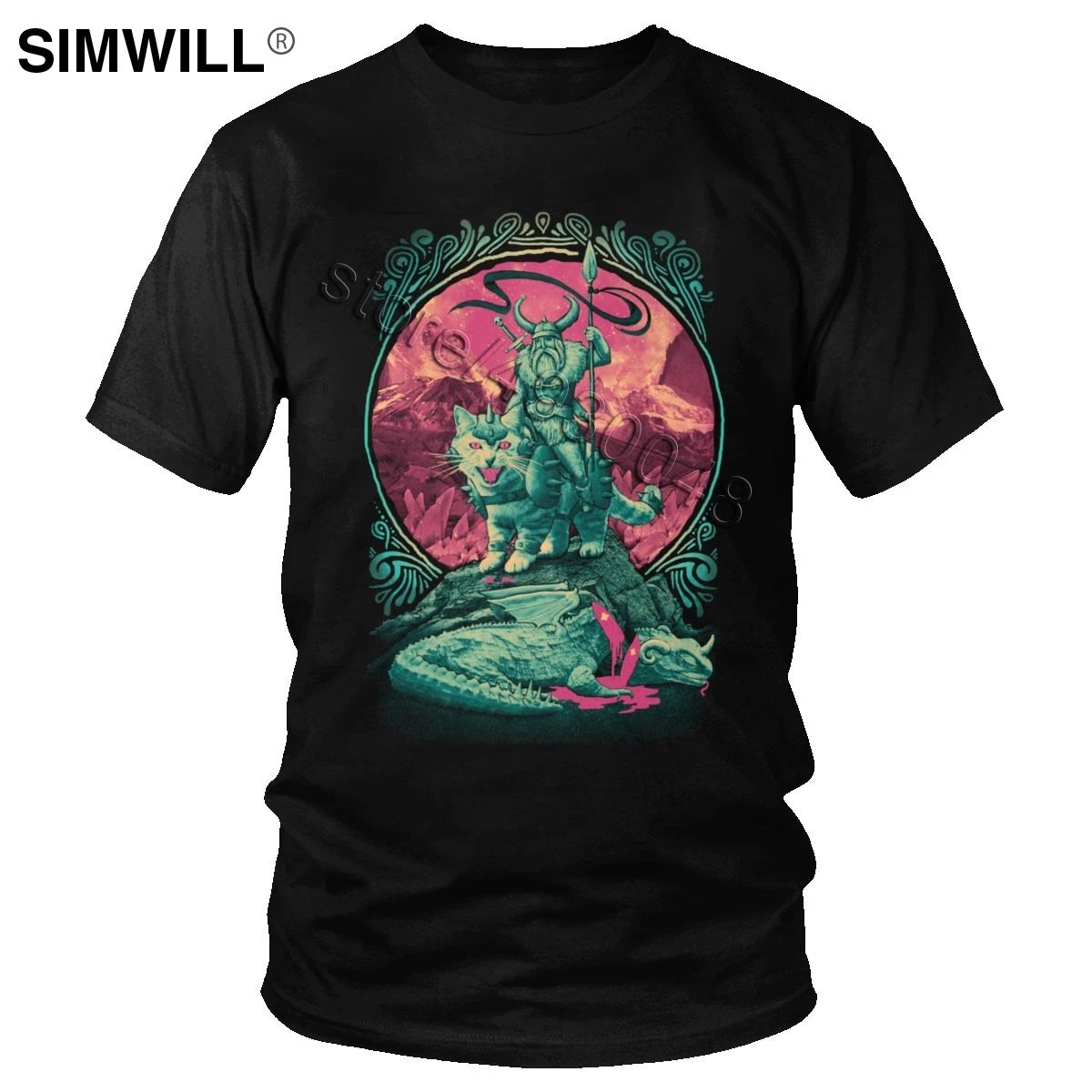 Викинг один футболка стильные городские хлопковая Футболка с принтом для мужчин