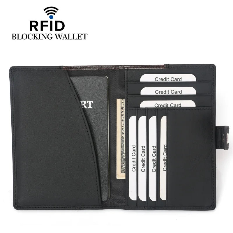

Первый слой кожаной карты-интерната кожаный ID держатель для карт Новый RFID кожаный бумажник для паспорта