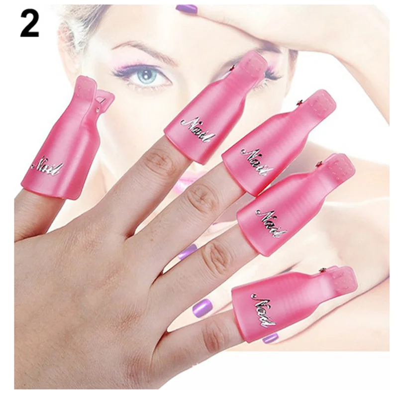 

10PCS Nail Tools Unloading Clips Unloading Sets Special Unloading Tools Plastic nail art soaked hat clip