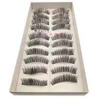 natural style thick and slender nude makeup realistic handmade eyelashes 10 pairs