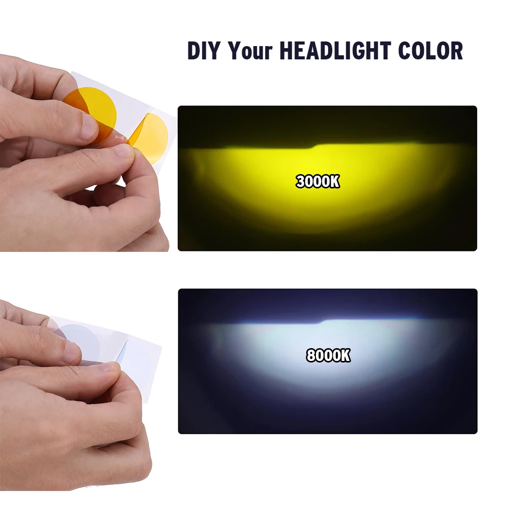 2 шт. H4 светодиодный объектив Мини проектора Conversion Kit 6500 к фара Hi/короче спереди и