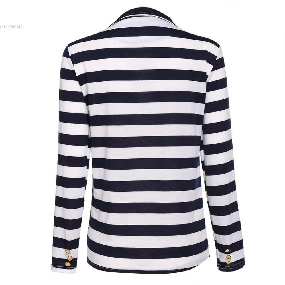 Женские блейзеры и куртки блейзер в полоску с принтом женское облегающее пальто