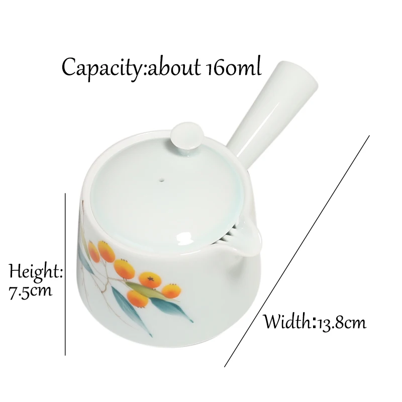 Маленький керамический чайник ручной росписи 160 мл | Дом и сад
