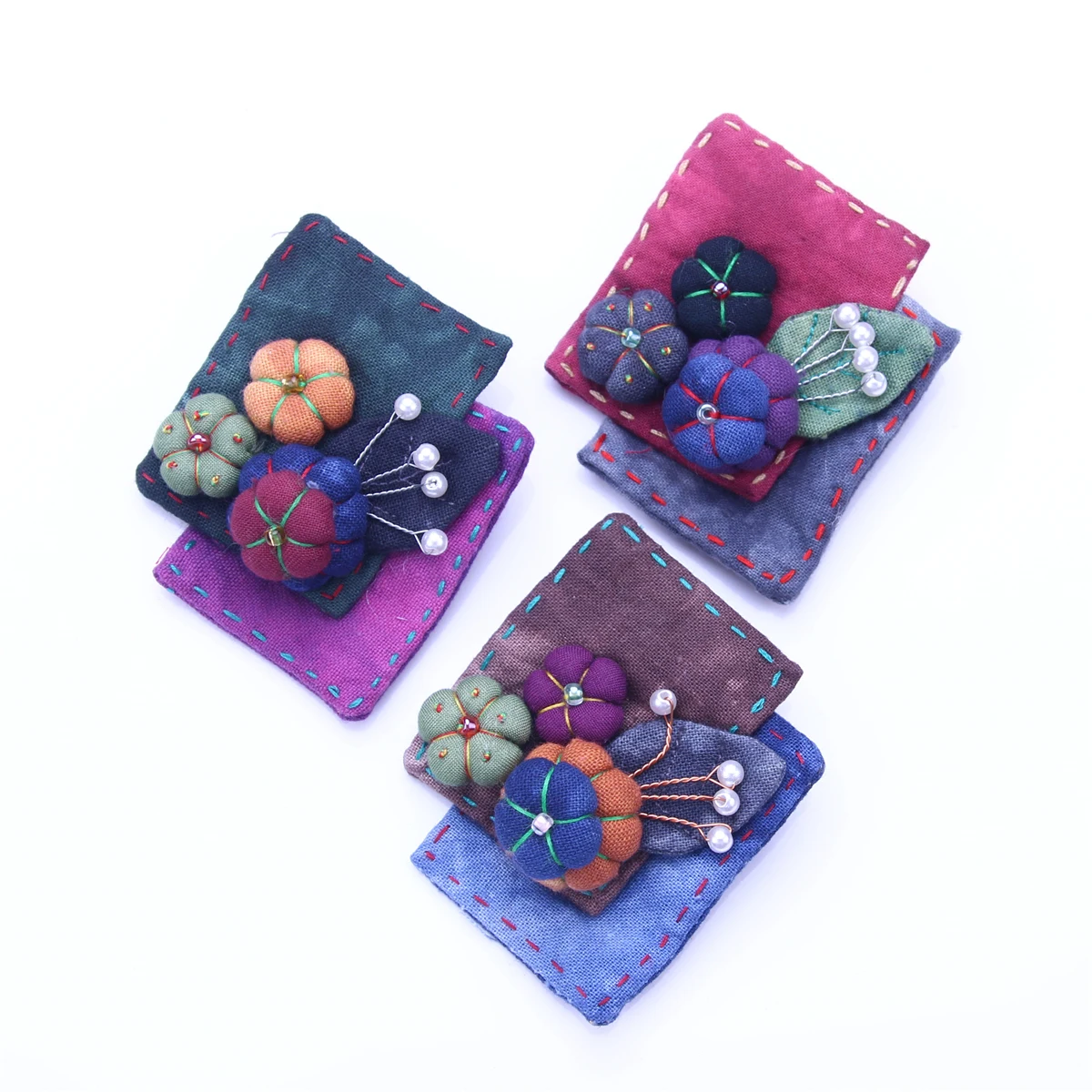 Тканевая брошь в виде цветка милые булавки Женские Ювелирные изделия сумка броши