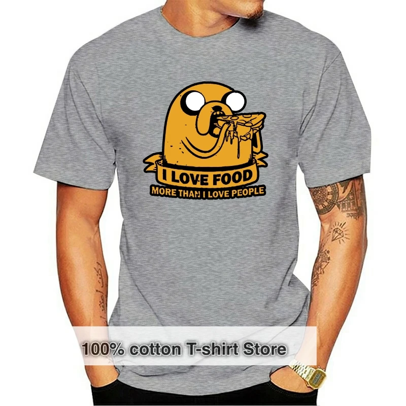 

Jake And Finn Tee Cartoon Men Black Tees Shirt Size S-3XL Printed T-Shirt Pure Cotton Men top tee