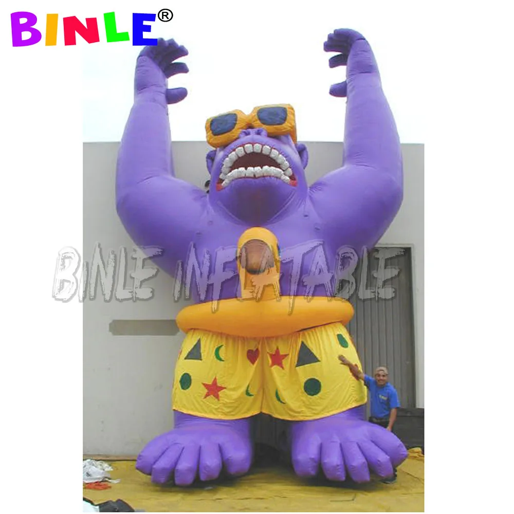 中国人気紫インフレータブルgorrilaとアルコール依存症の人アヒル 車 巨大チンパンジーと黄色のためのプロモーション Leather Bag