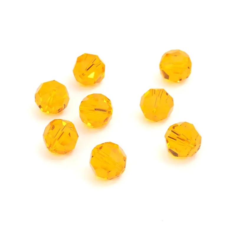 10 шт. новые стеклянные бусины Круглые винно красные оранжевые зеленые граненые