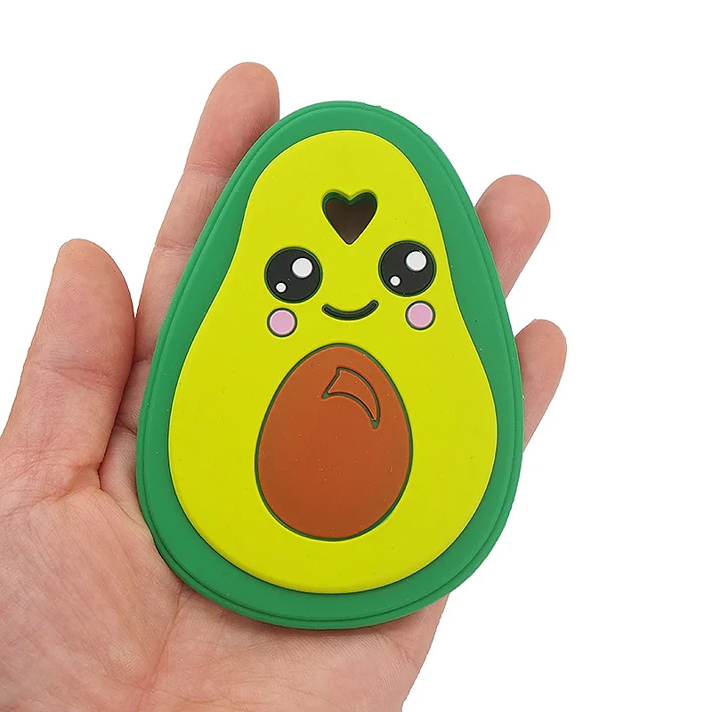 Chenkai 5PCS Silicone Avocado  Lion Shape Baby Teether For DIY Infant Soothing Nursing Chewing Chain Pendant Necklace Toy