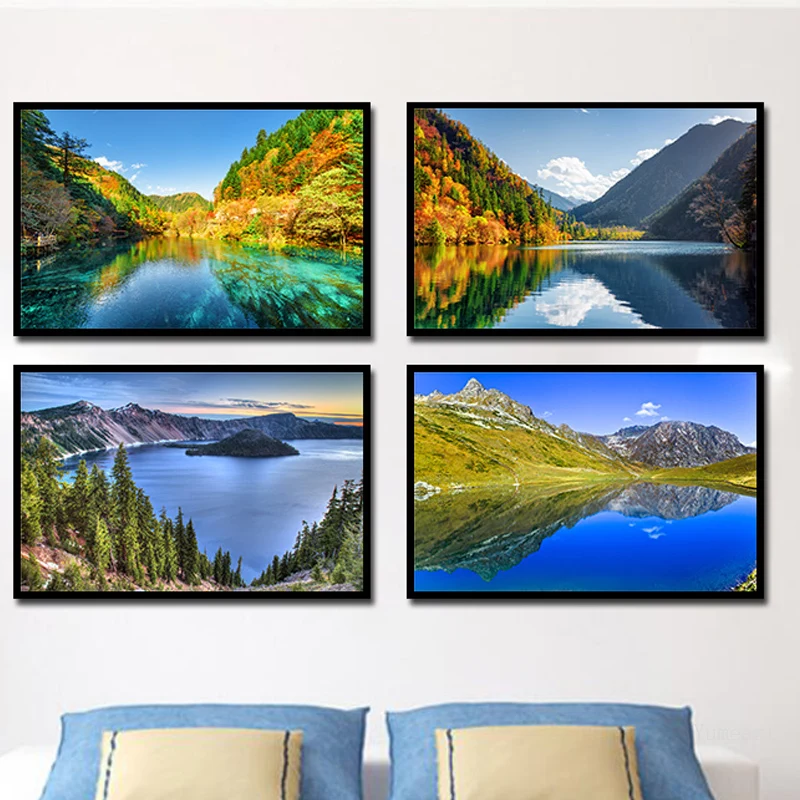 Современный декоративный плакат с изображением синего неба на солнечном день