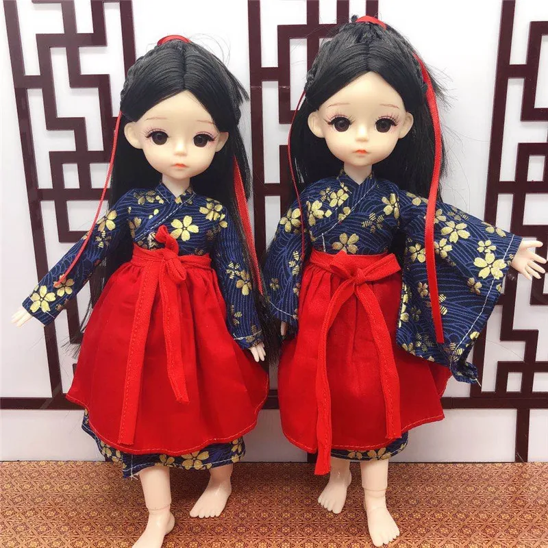 

New Arrival 15 Movable Joint 12 Inch BJD Doll 30cm 1/6 Makeup Dress Up BJD Dolls with Retro Clothes for Girls Surprise Toy Gifts