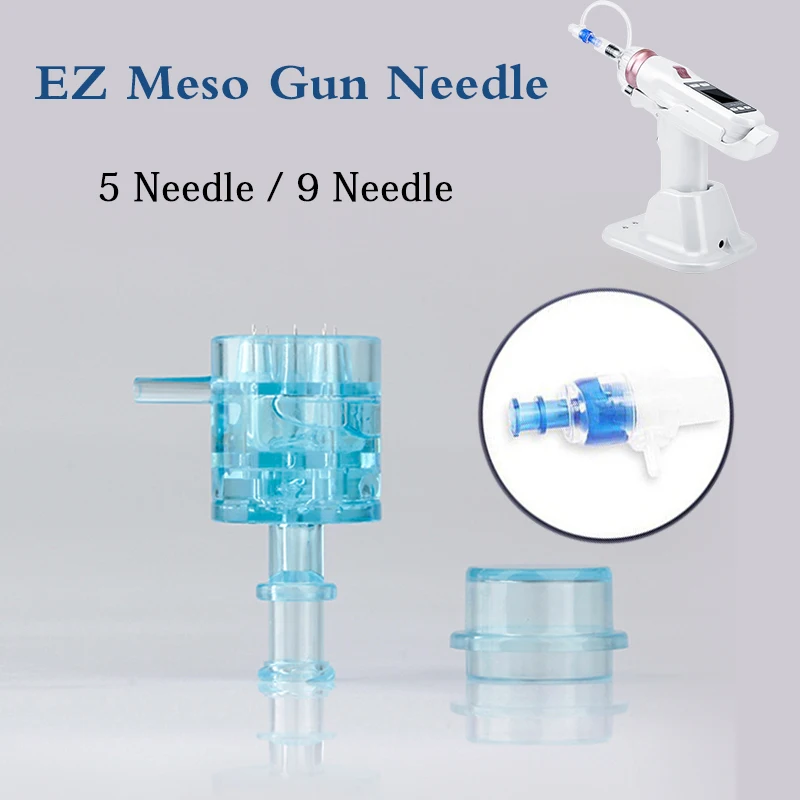 

5pcs Disposable 5/9 Pin EZ Vacuum Mesotherapy Gun Needle Cartridge Tip Meso Injector Negative Pressure Microcrystal Injection