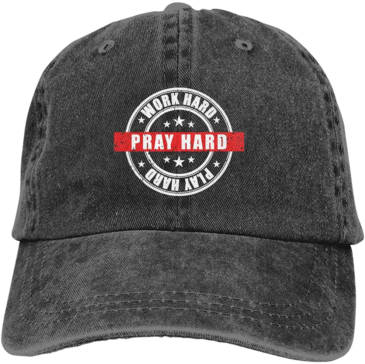 

Work Hard Play Hard Pray Hard Unisex Soft Casquette Cap Fashion Hat Vintage Adjustable Baseball Caps