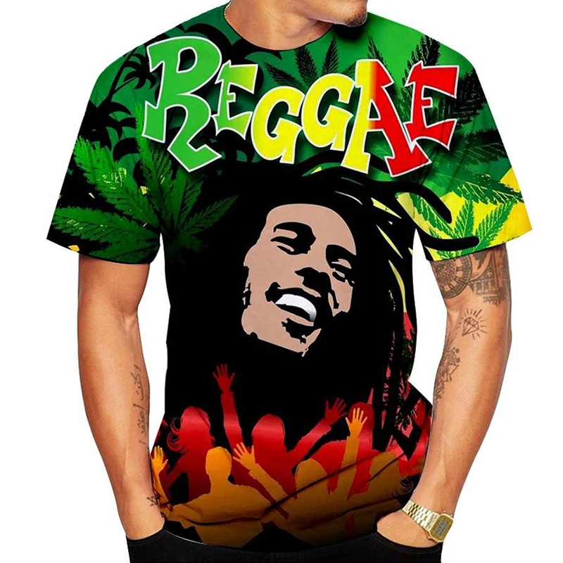 

New Fashion Bob Marley Cool Design 3D Printed T-shirt Men And Women Good Quality Tops Casual T Shirt Camiseta