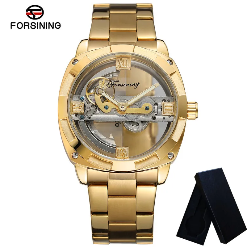 FORSINING новые автоматические механические мужские наручные часы военные лучший