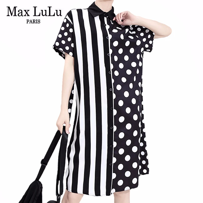 Max LuLu Новинка 2020 корейский модный дизайн летние женские повседневные платья