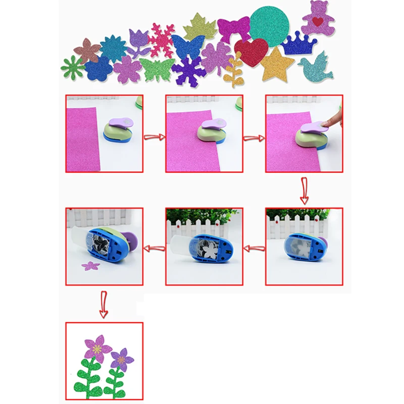 

Circle Lever Paper Punch Hard ABS Metal Puncher Scrapbooking Gifts DIY Card Paper Cutter Embossing Puncher Tools Hole Punches