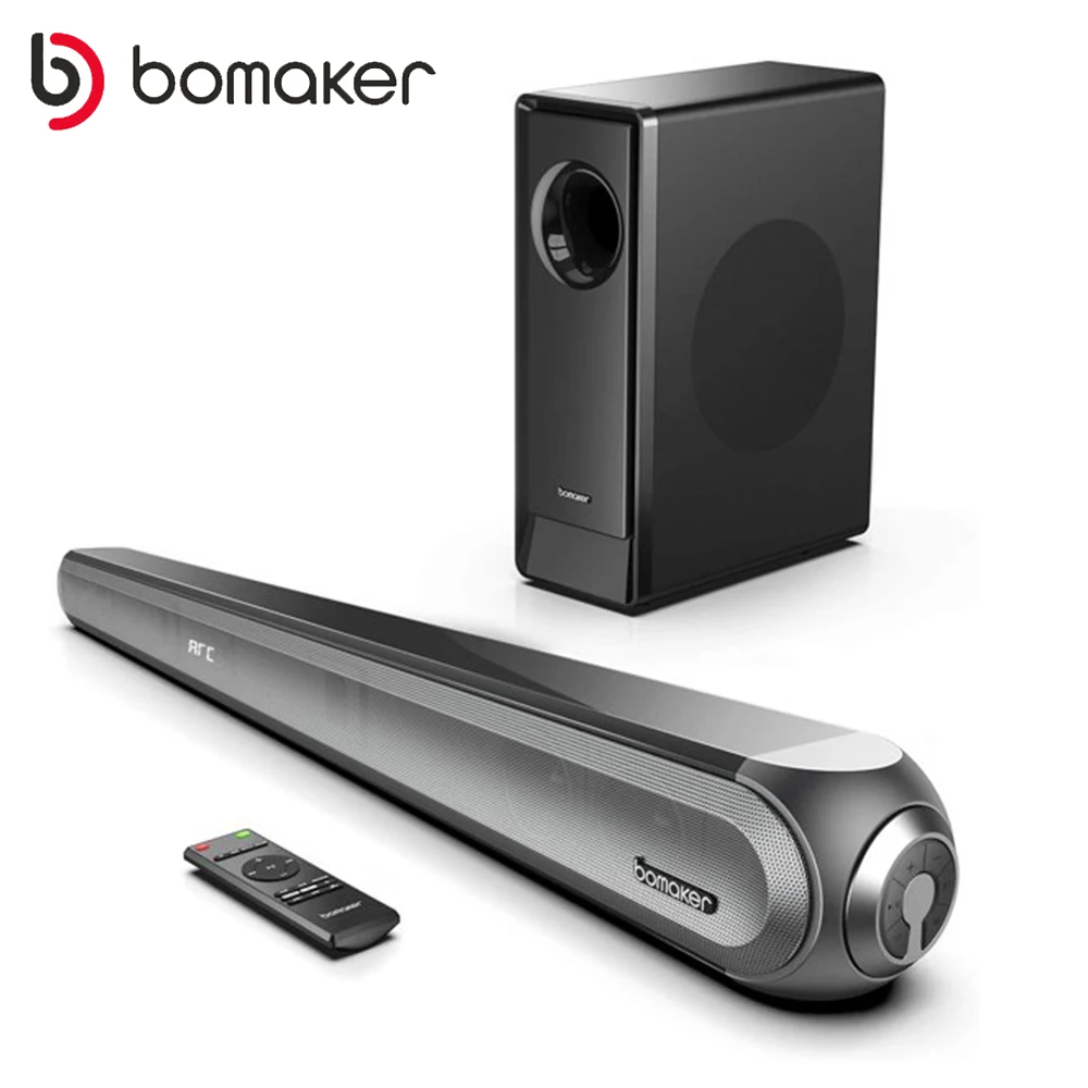 

BOMAKER 2.1 TV Soundbar Cinema Home Theater Edition 240W Bluetooth 5.0 Optical AUX ARC Soundbar System With Subwoofer Speaker